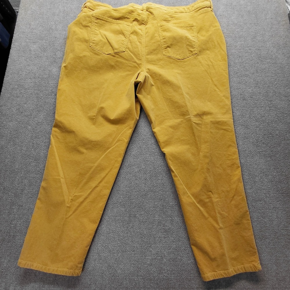 Croft & Barrow Mustard Yellow Corduroy Pants Womens Plus Size 24W Pockets - Picture 3 of 9